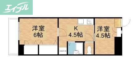 センチュリーふなばし(2K/6階)の間取り写真