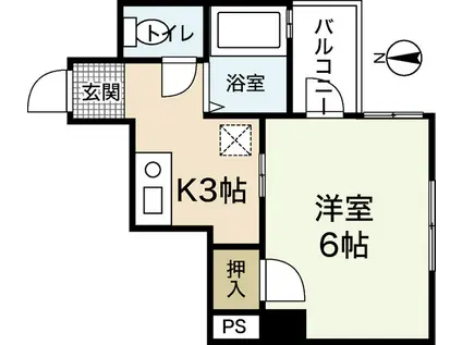 ラパンセ(1K/4階)の間取り写真