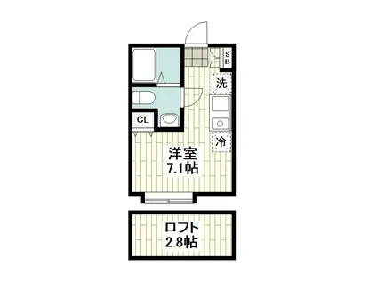 HILLTOP杉田(ワンルーム/2階)の間取り写真