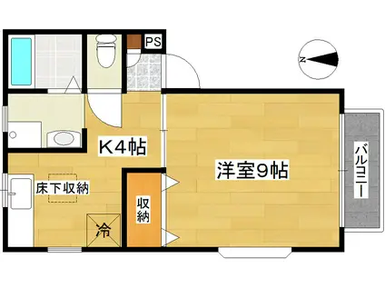 STAYFUL サウス15(1K/2階)の間取り写真