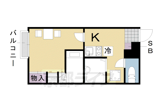 レオパレス城南(1K/2階)の間取り写真