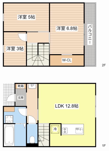 レガート(3LDK/1階)の間取り写真