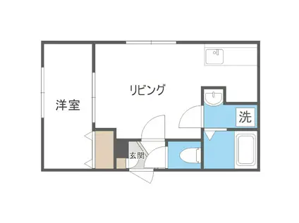 FOREST PARK 南郷13(1DK/3階)の間取り写真