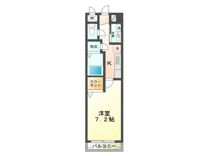 エル大田(1K/1階)の間取り写真