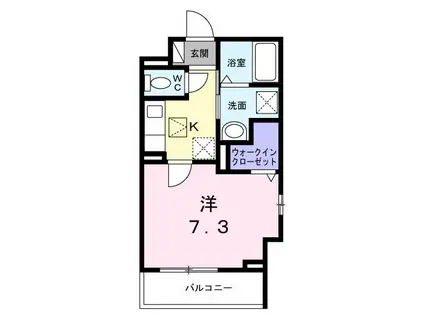 メゾンパンジー(1K/1階)の間取り写真