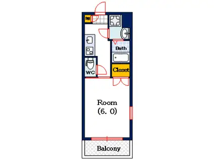 PROSP(1K/7階)の間取り写真