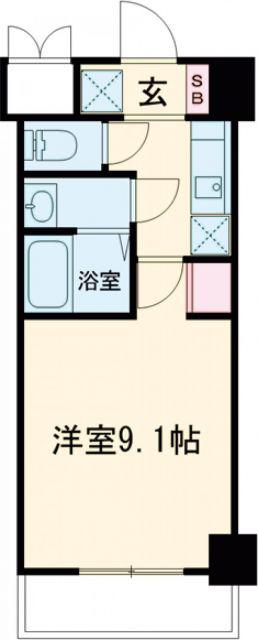 S-RESIDENCE堺BLAZE(1K/3階)の間取り写真