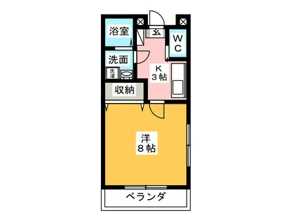 グレイス(1K/1階)の間取り写真