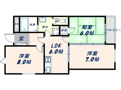 ワイズシステムビル(3DK/3階)の間取り写真