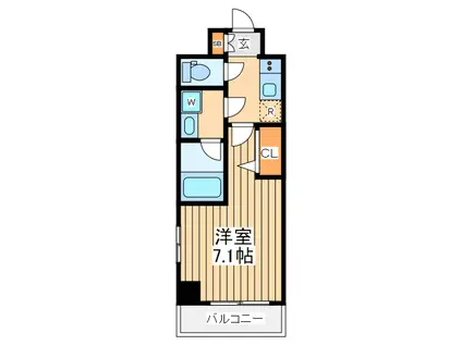 シーフォルムカンナイ2(1K/2階)の間取り写真