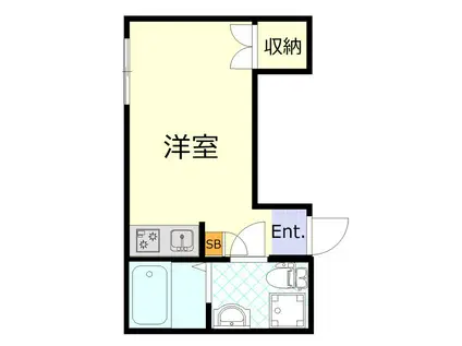 サザンゲート蒲田(ワンルーム/1階)の間取り写真