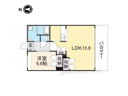 セレゾⅡ(1LDK/2階)の間取り写真