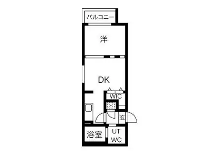 LE REVE栄生(1DK/2階)の間取り写真