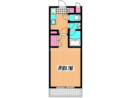 ルヴェール多磨(1K/3階)の間取り写真