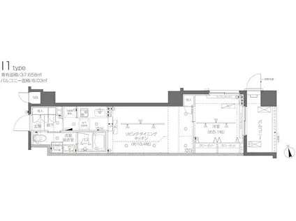 ZOOM大塚(1LDK/1階)の間取り写真