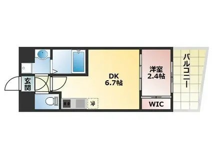 セレニテ新大阪アリエ(1DK/3階)の間取り写真