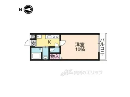  京洛マンション(1K/1階)の間取り写真