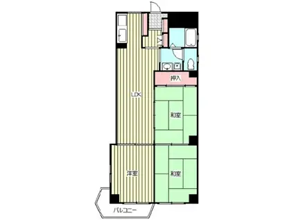 青木町ハイツ2号棟(3LDK/3階)の間取り写真