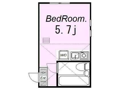 ユナイト野島アレッサンドロ(ワンルーム/2階)の間取り写真
