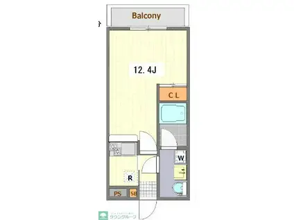 ダイワティアラ村上駅前II(1K/1階)の間取り写真