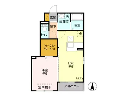 サンハイツ(1LDK/1階)の間取り写真