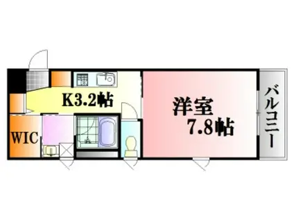 アガトンツインズα(1K/1階)の間取り写真