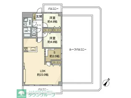 行徳ホワイトハイツ(2SLDK/5階)の間取り写真
