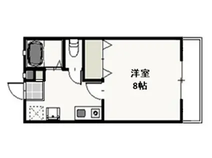 ライフベルク(1K/2階)の間取り写真
