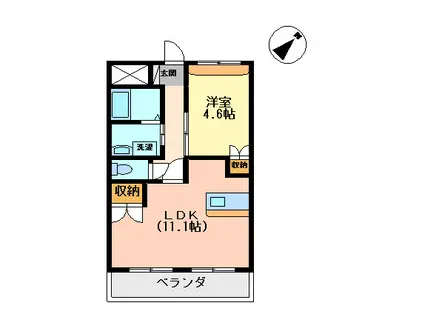 SKファミリア(1LDK/2階)の間取り写真