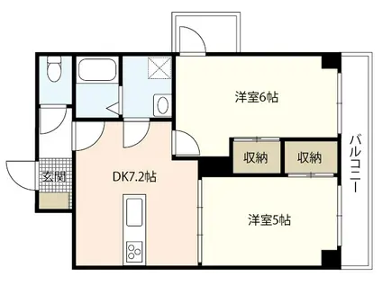 PRENCHE廿日市(2DK/2階)の間取り写真