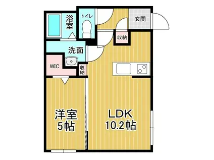 GLORIA春日(1LDK/4階)の間取り写真