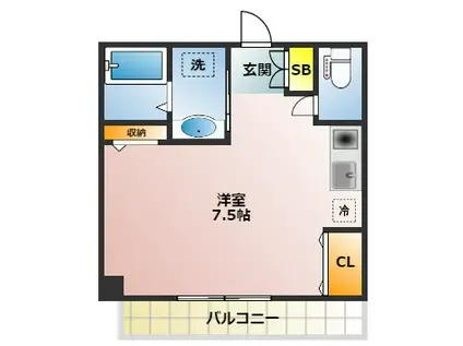 エクリプス練馬(ワンルーム/2階)の間取り写真