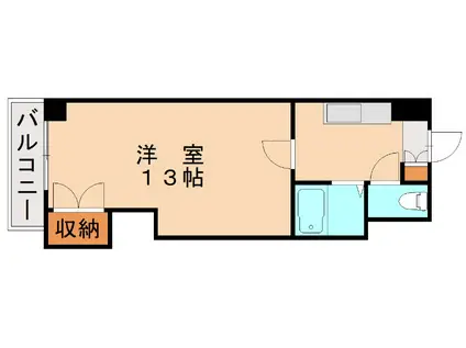 ロイヤルグランデ(1K/4階)の間取り写真