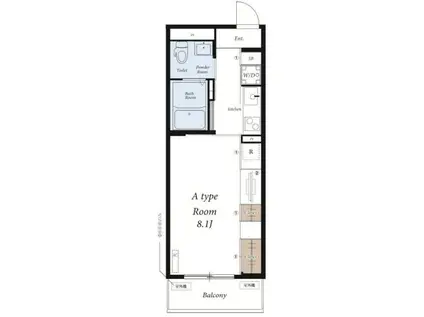 リブリ・SMILE草加(1K/3階)の間取り写真