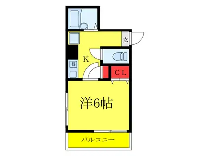 ロジュマン大裕(1K/3階)の間取り写真