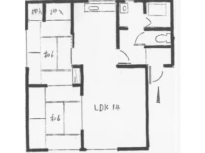 ファミール関 G(2LDK/2階)の間取り写真