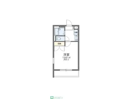 レオパレスDREAMB(1K/1階)の間取り写真