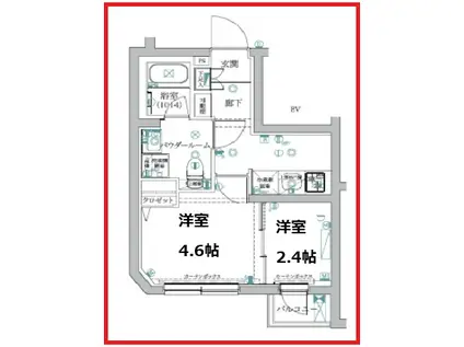 レゴリスキタアヤセ(2K/2階)の間取り写真