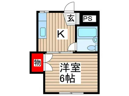 ハイスクエア浦和(1K/1階)の間取り写真