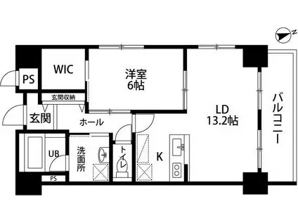 TRIBUTE元浜(1LDK/4階)の間取り写真
