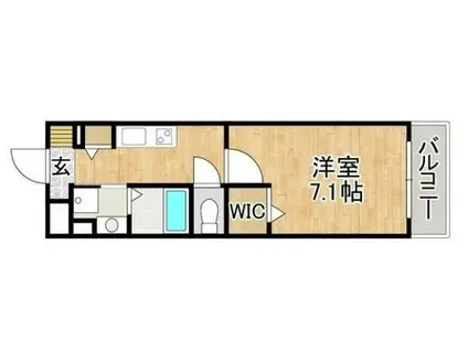 ラルヴェールIII(1K/2階)の間取り写真