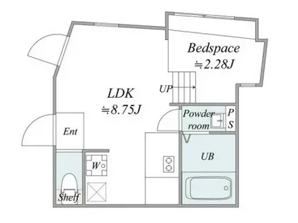 TRIAS218(1LDK/3階)の間取り写真