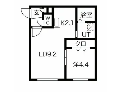 HOUSE OF MARQUIS (1LDK/1階)の間取り写真