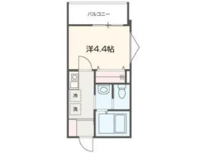 メルラス新秋津(1K/2階)の間取り写真