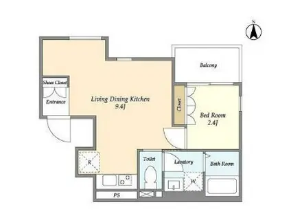 NOZOMIO吉祥寺(1LDK/2階)の間取り写真