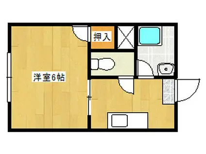 サンコウハイツ(1K/2階)の間取り写真