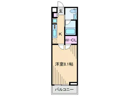 エステムコート元住吉(1K/5階)の間取り写真