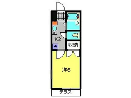 ルミナスナガセ(1K/1階)の間取り写真