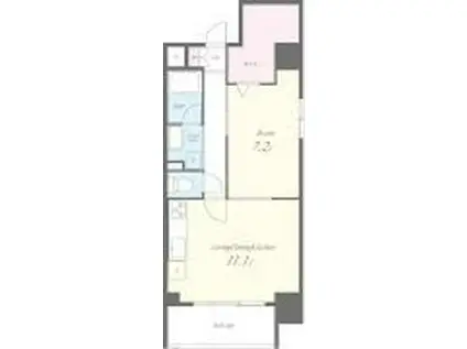 瑞穂フラッツ(1LDK/3階)の間取り写真