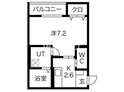プラザドゥシャレ―(1K/3階)の間取り写真